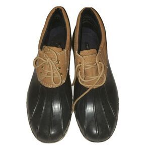 Tommy Hilfiger‎ Duck Boots Womens Size 8 Brown Wheat Navy Low